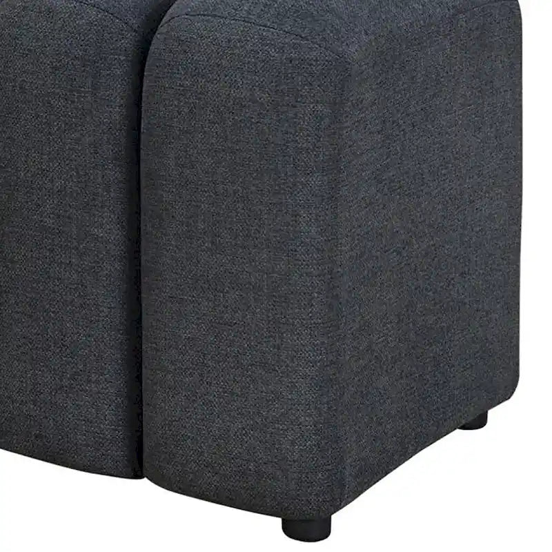 Banquette d'appoint capitonnée à canaux