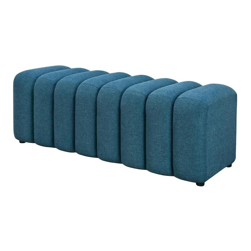 Banquette d'appoint capitonnée à canaux