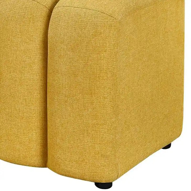 Banquette d'appoint capitonnée à canaux