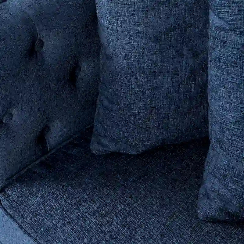 Causeuse capitonnée avec coussins décoratifs