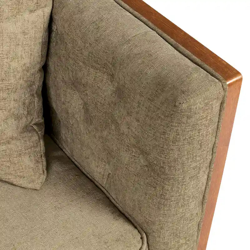 Causeuse capitonnée avec coussins décoratifs