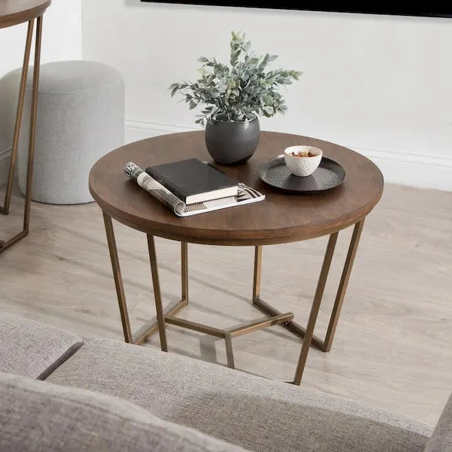 Kate and Laurel Solvay Wood and Metal Coffee Table