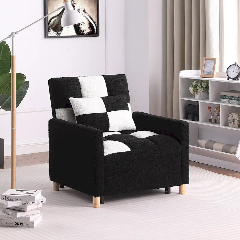 Canapé-lit convertible, fauteuil réglable avec oreiller, fauteuil-lit multifonctionnel