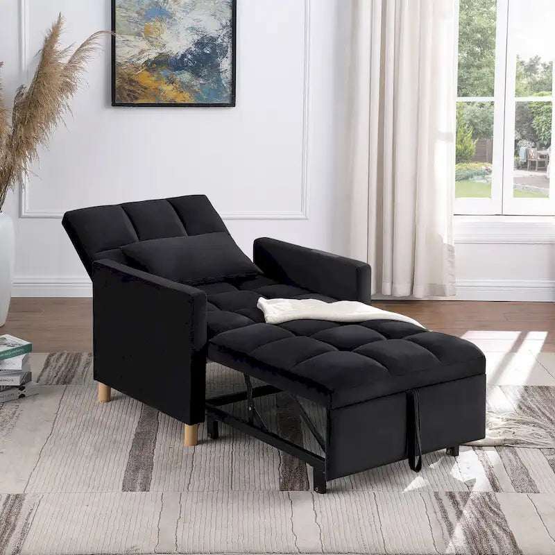 Canapé-lit convertible, fauteuil réglable avec oreiller, fauteuil-lit multifonctionnel