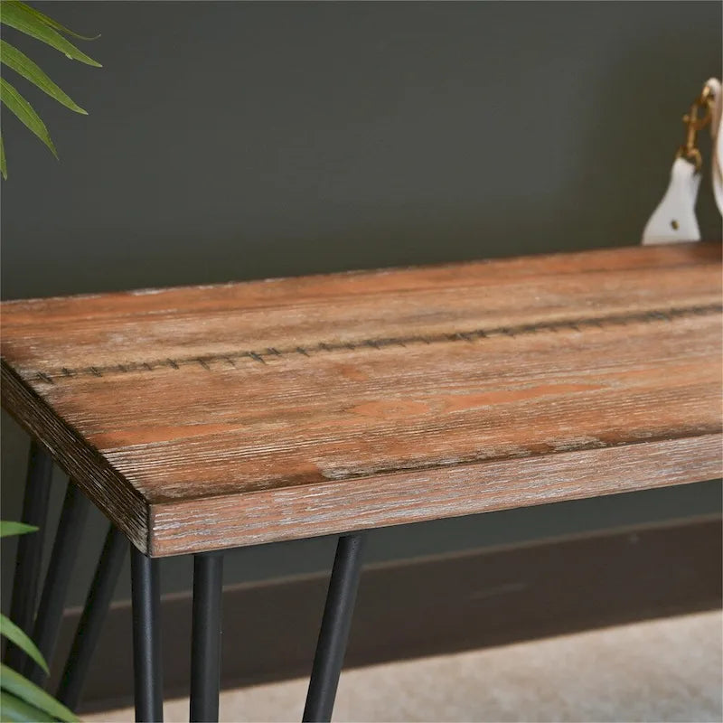 Banc de salle à manger en bois avec cadre en métal