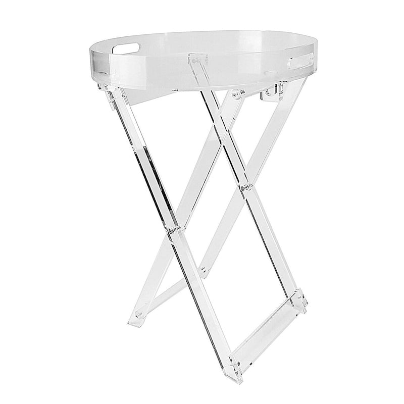 Table pliante ronde en acrylique