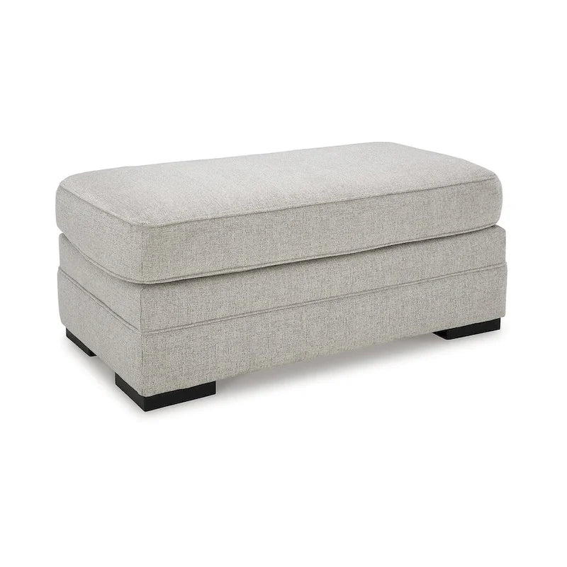 Pouffe rembourré gris