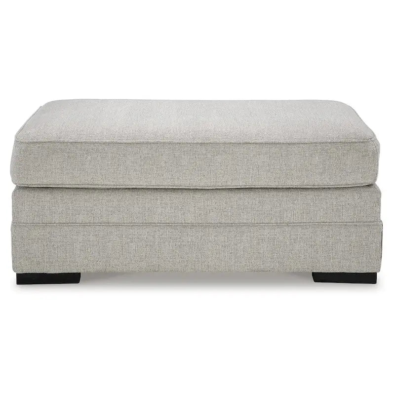 Pouffe rembourré gris
