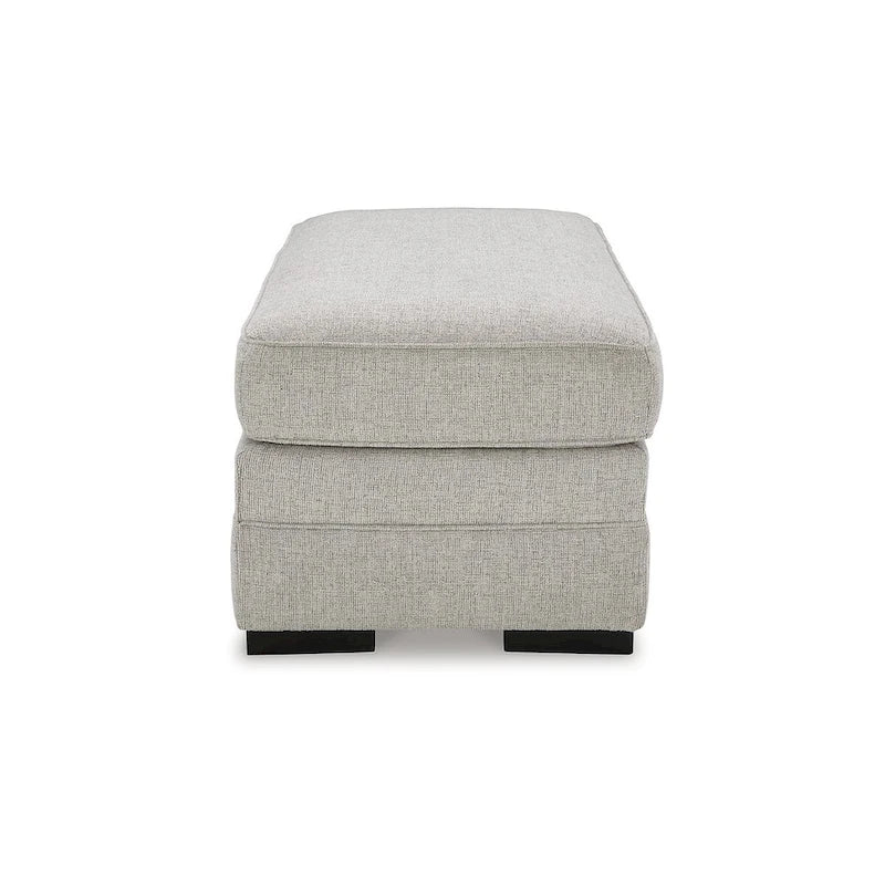Pouffe rembourré gris