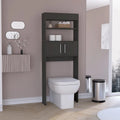 Meuble de rangement WC suspendu avec portes et étagères